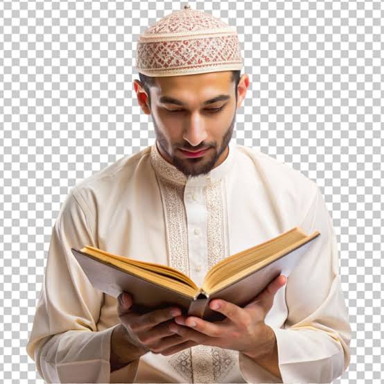 Adult student reading the Holy Quran